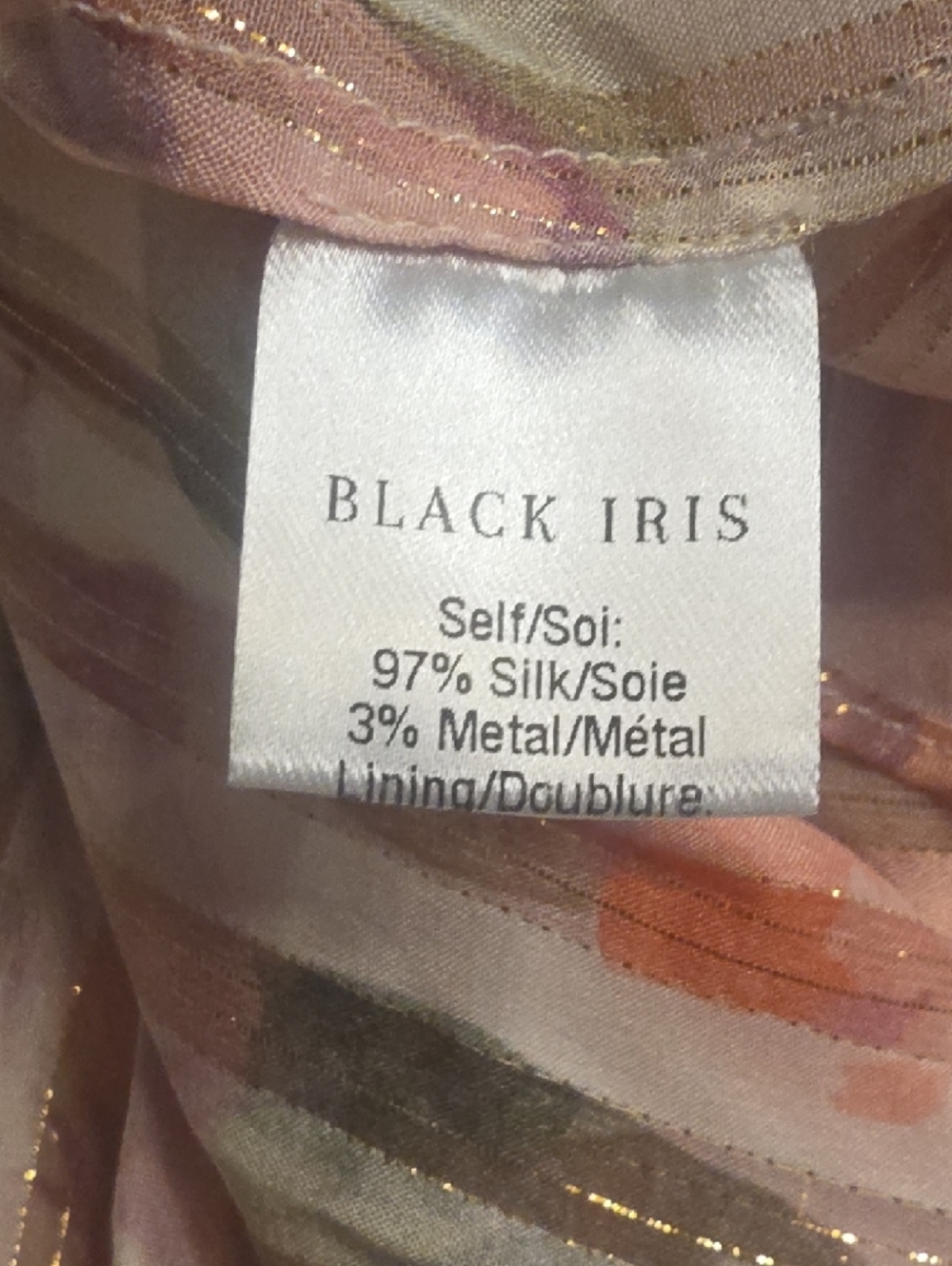 Black Iris Silk Sheer Pink Floral Maxi Dress with Tie Waist Size 2 Fits a S-M - Picture 10 of 13